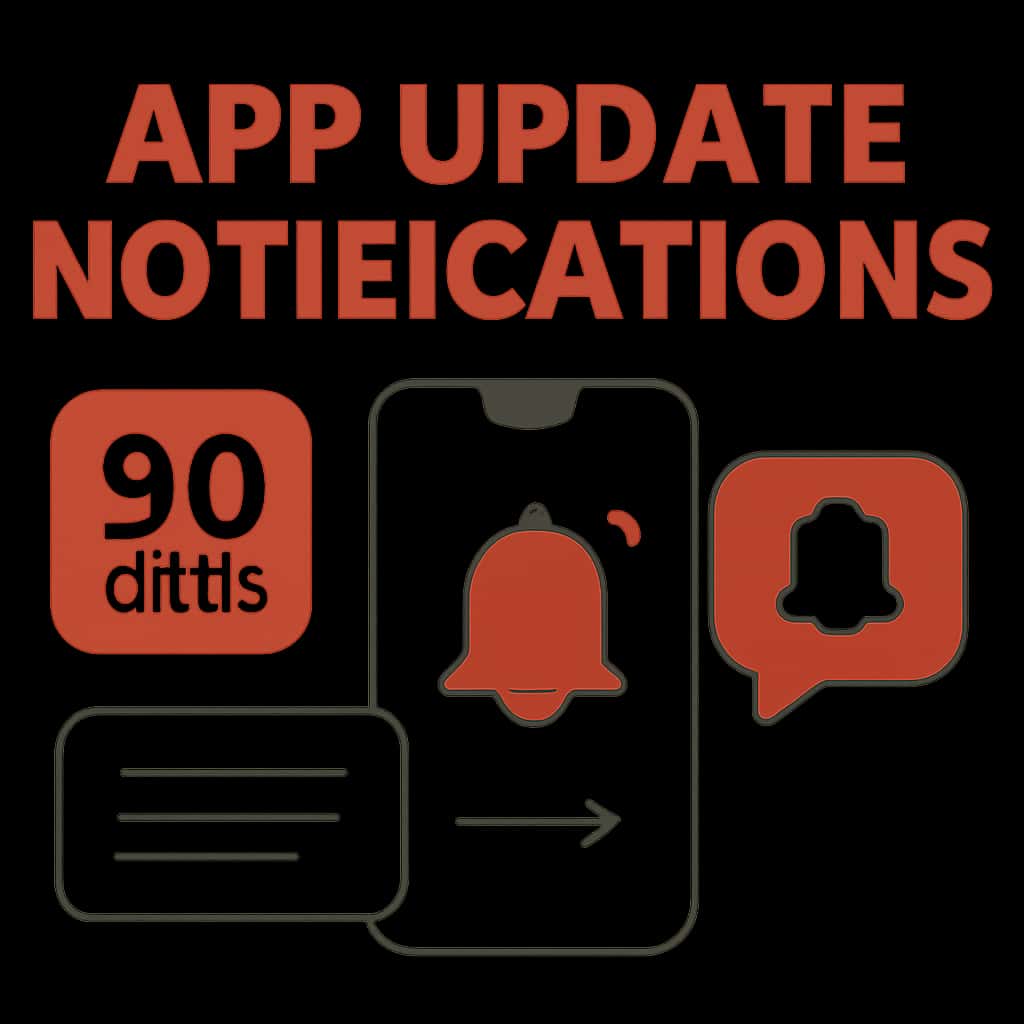 Diagram explaining the process of updating the 90 Club app.
