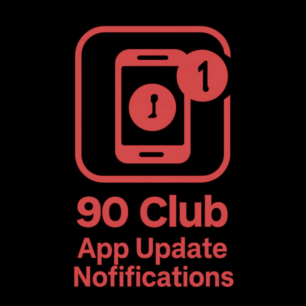 Icon representing 90 Club app update notifications.