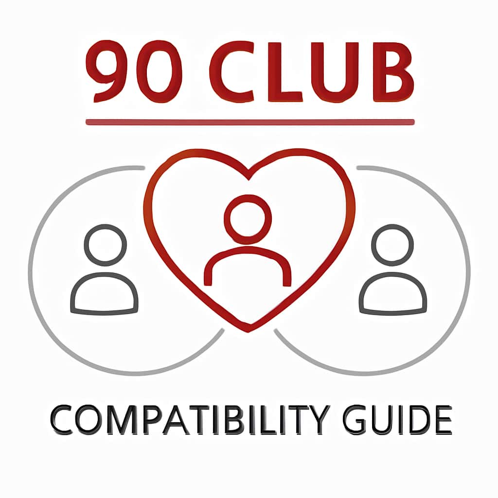 Illustration explaining device compatibility for the 90 Club app.
