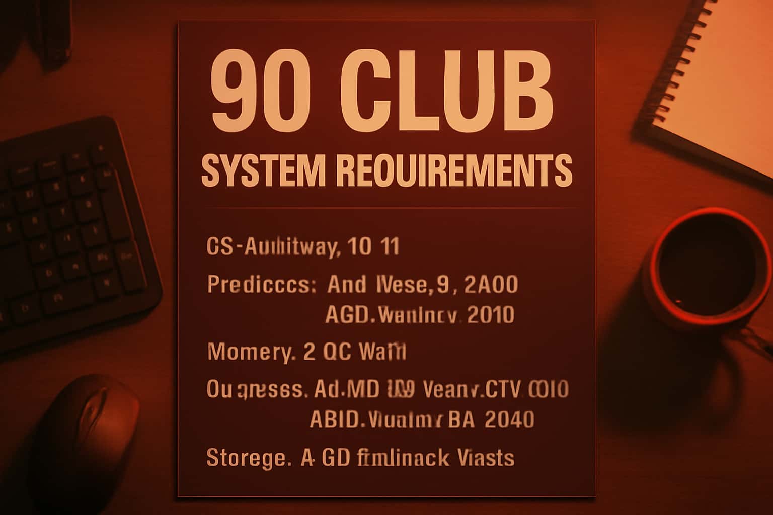 90 Club System Requirements informational scene