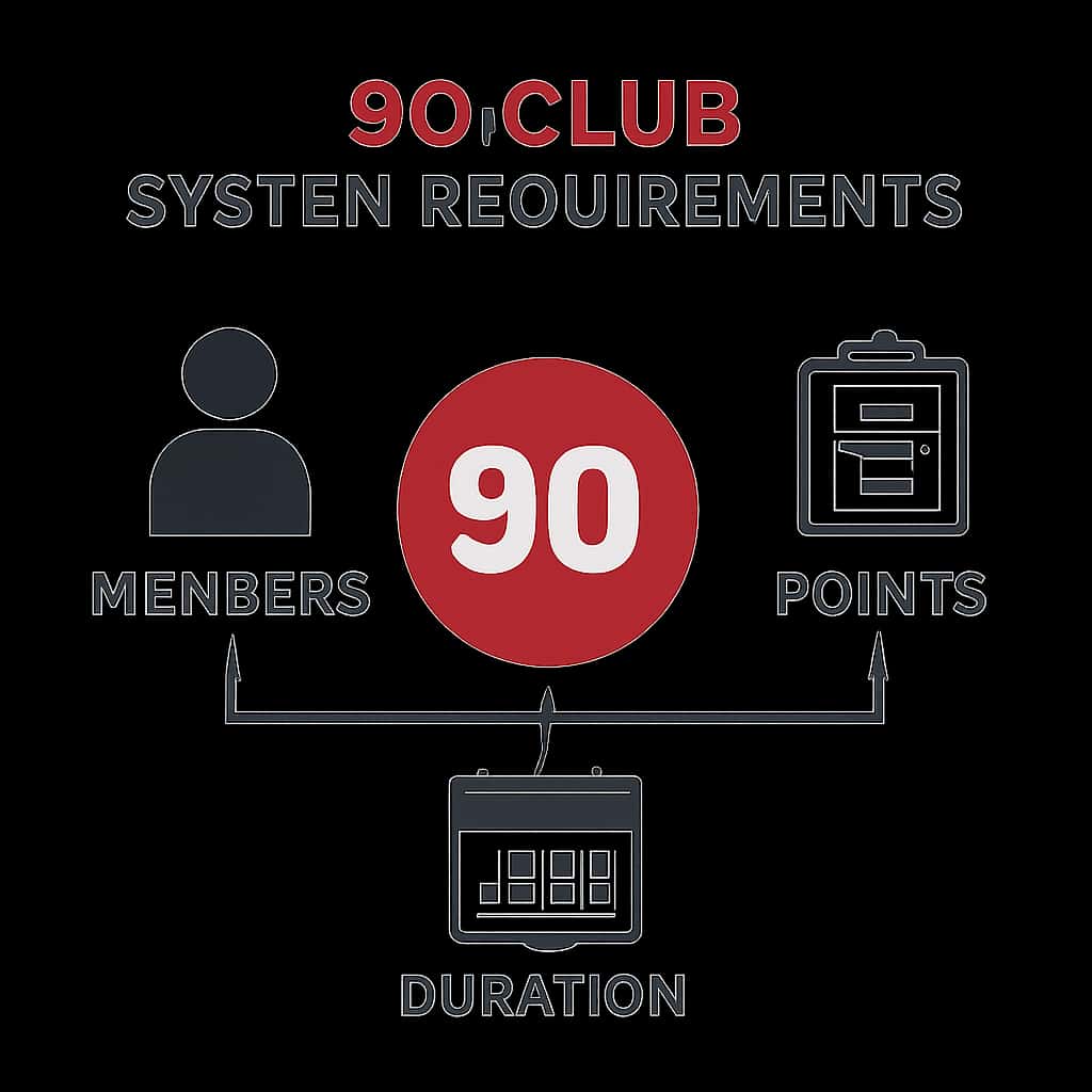 Diagram of 90 Club System Requirements