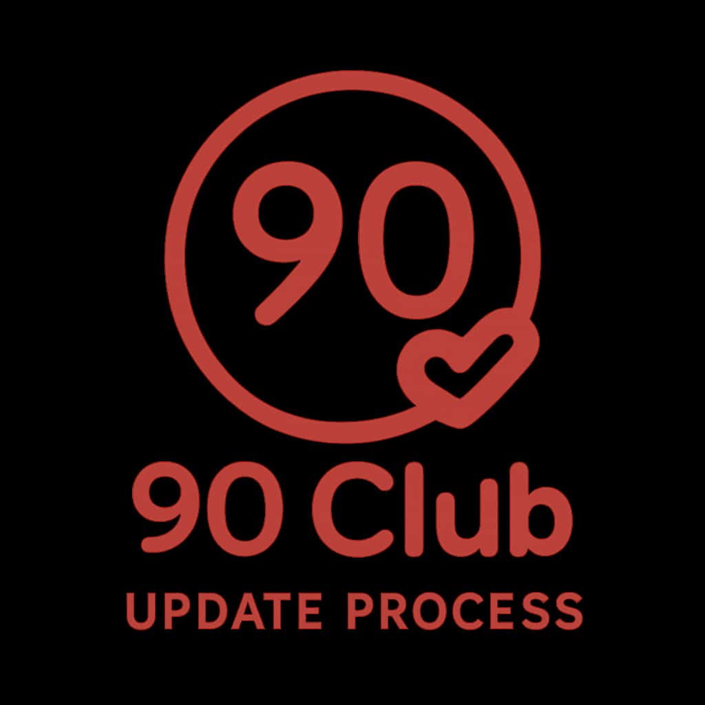 An icon illustrating the 90 Club Update Process, designed with a professional look.