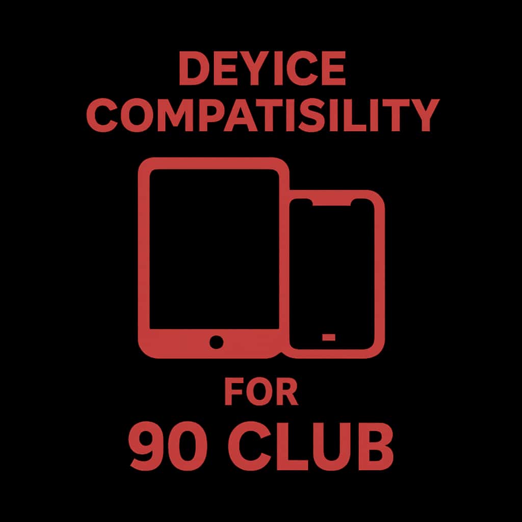 Minimal icon representing device compatibility for the 90 Club app.