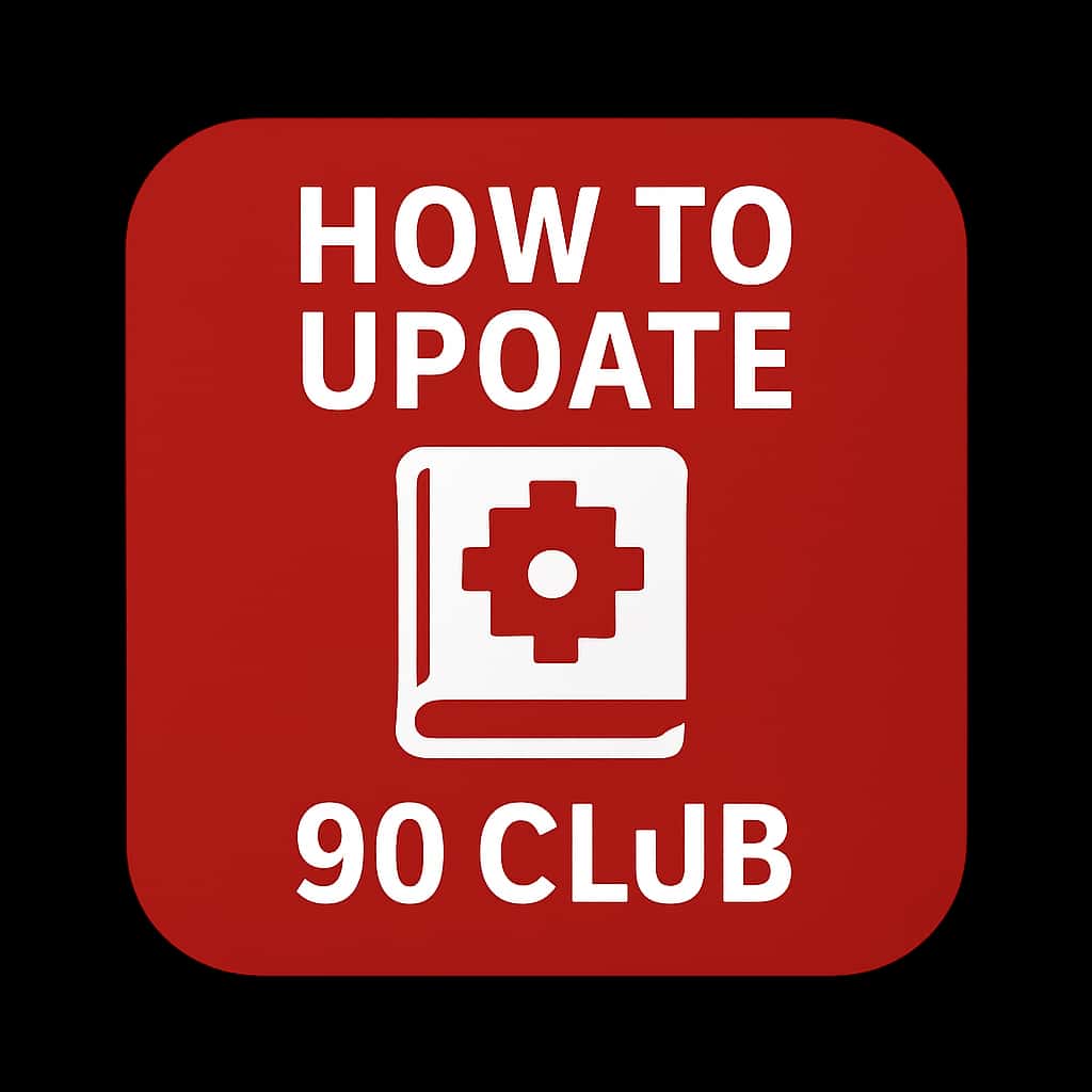 Icon representing guidance on updating the 90 Club app.