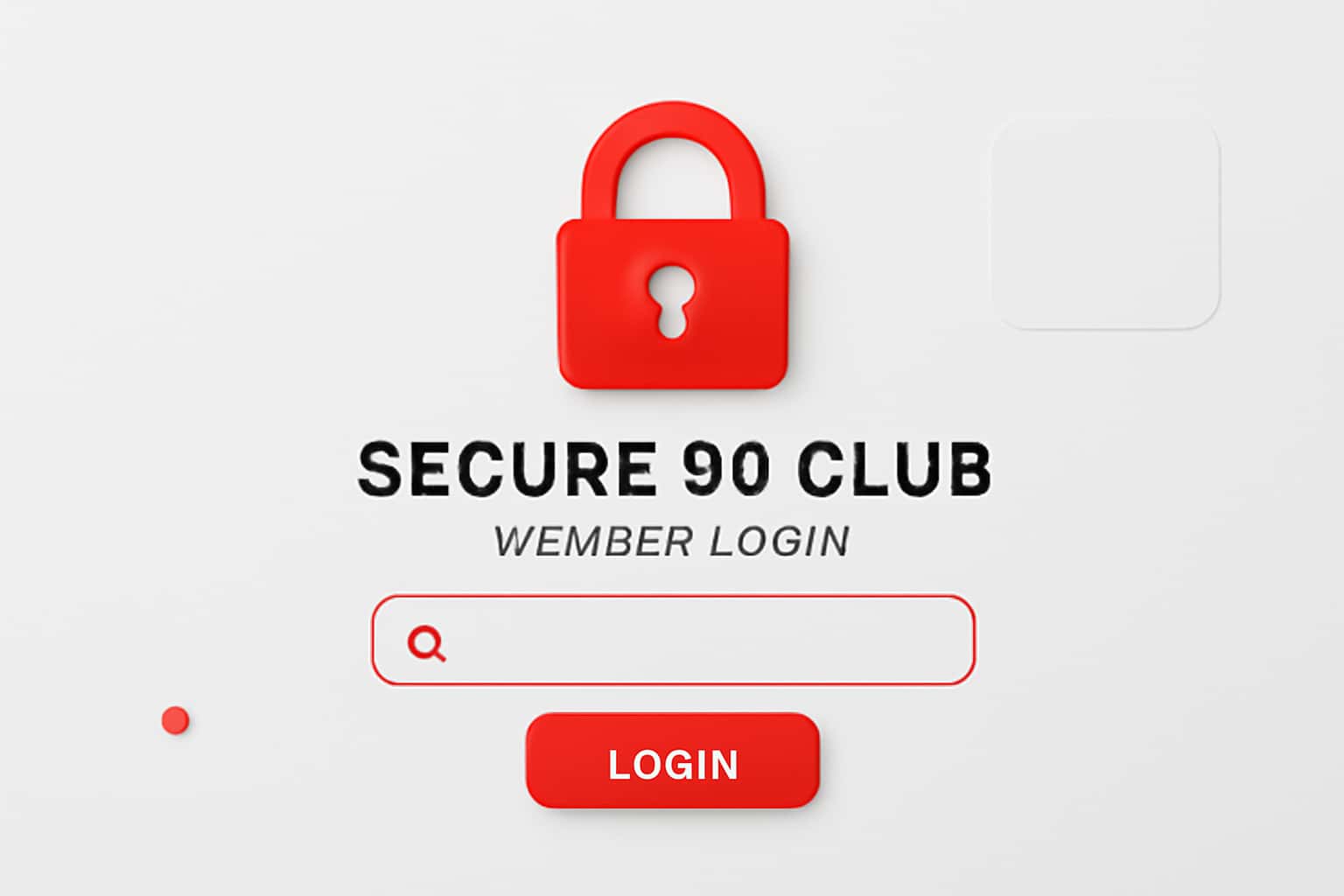 Secure 90 Club Member Login Interface