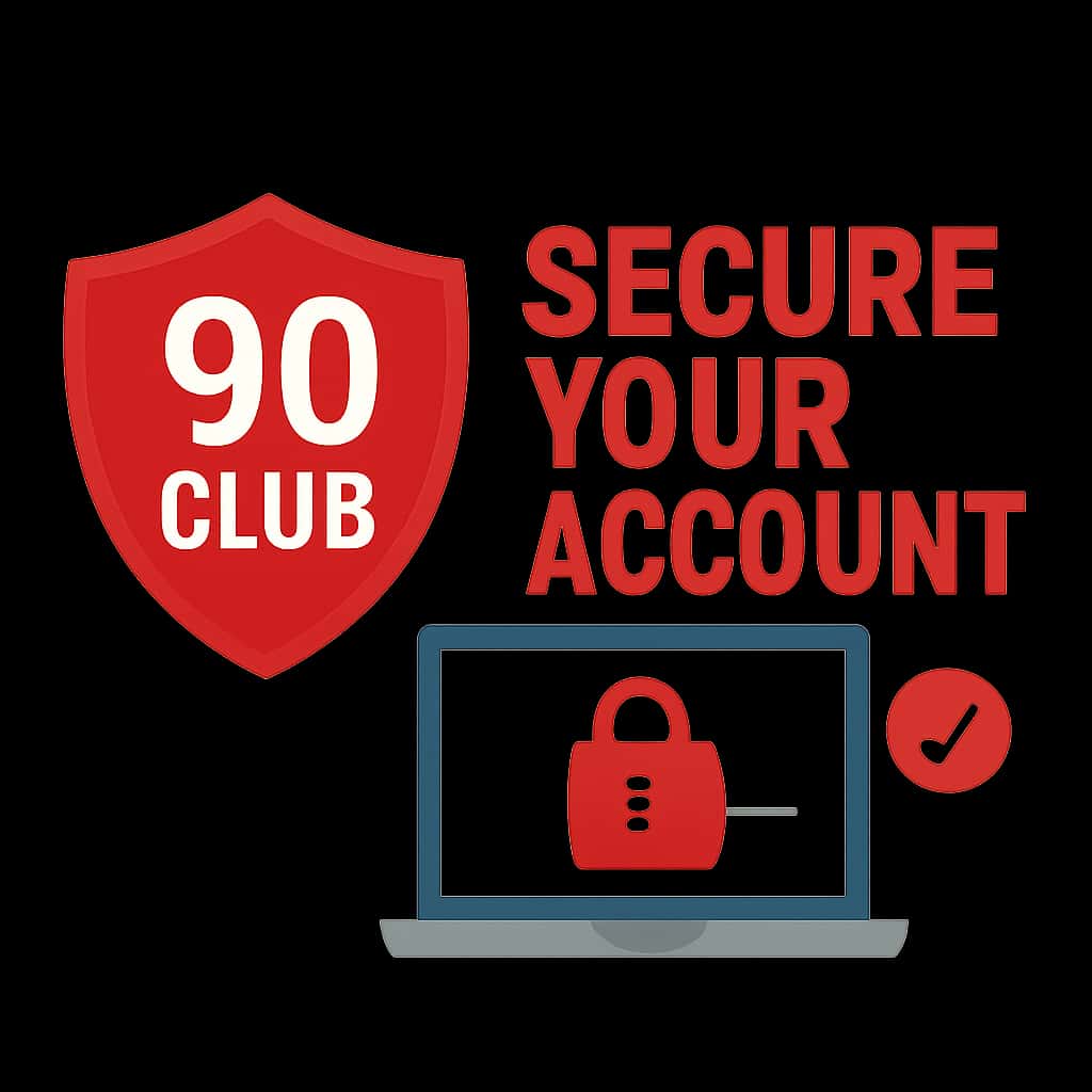 Illustration detailing steps to secure your 90 Club account.