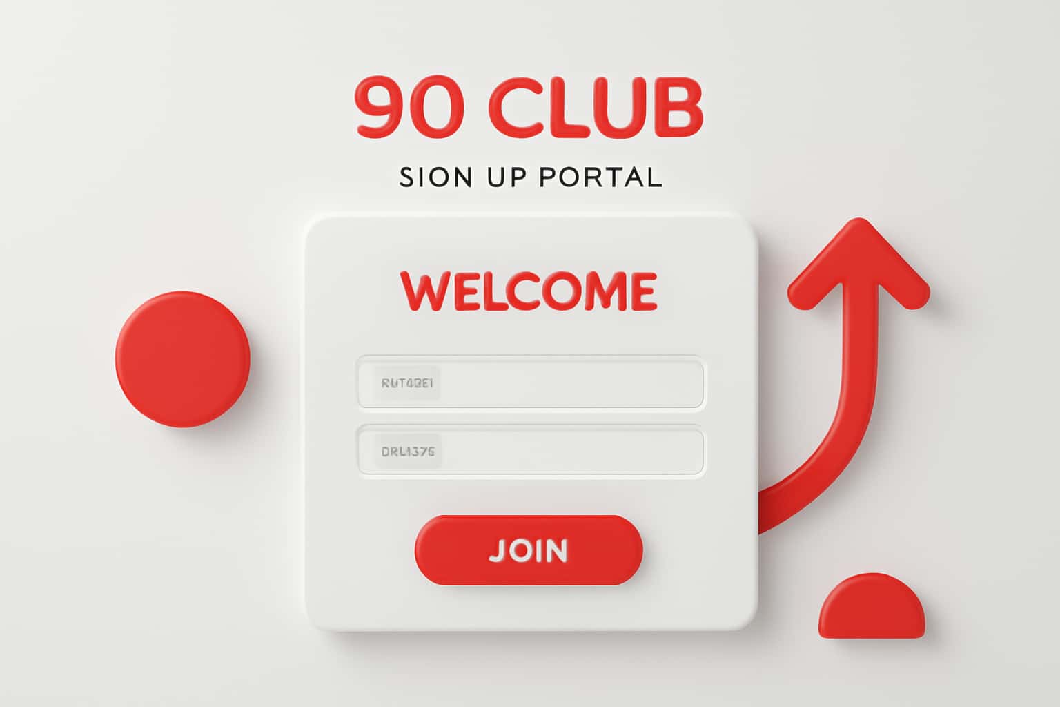 90 Club Sign Up Portal Interface